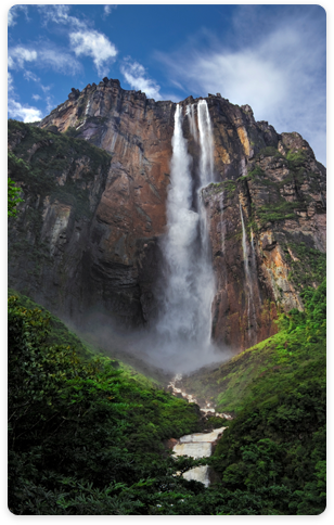 Caracas Travel Guide - Angel Falls - the highest waterfall in the world.